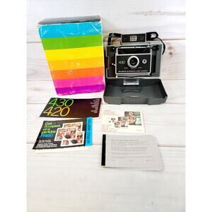 Vintage Polaroid 430 Land Camera w/ Shell Case & Strap - ** NEW ** Old Stock